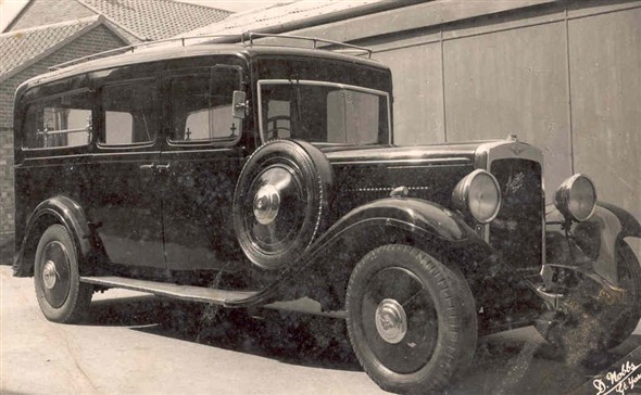 Photo:Hearse used by the company from 1945