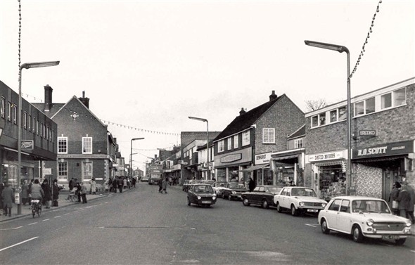 Photo:Shops on Gorleston High Street, 1977