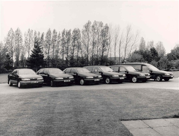 Photo:Hearses at Gorleston Crematorium, 1986