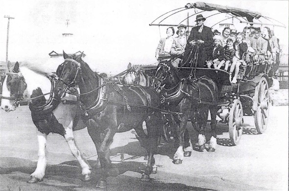 Photo:Photograph of a Breech Carriage with Donna's Great Uncle at the reins