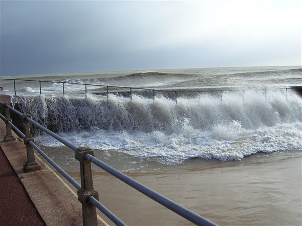 Photo:Stormy sea Gorleston 9th November 2007