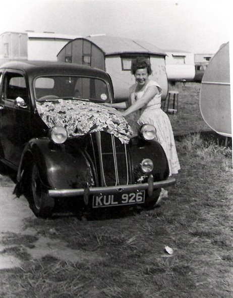 Photo:My Nan keeping the car cool (not sure why!) - South Denes Camp