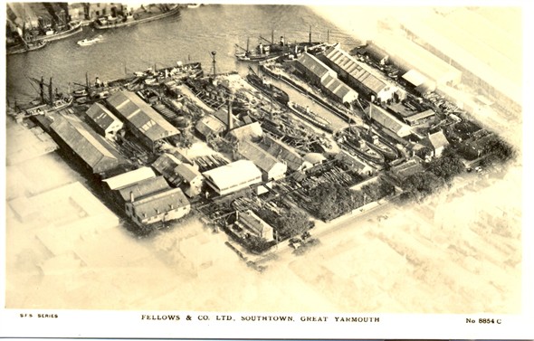 Photo:An aerial view of Fellows Shipyard and Dry dock c. 1910