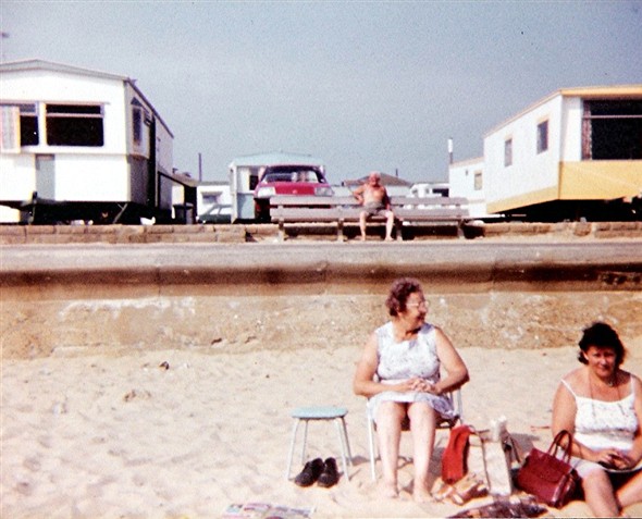 Photo:My Nan and My Mum on South Denes Beach (that's my Grandad in the backgroud sunning his kneecaps) - 1983