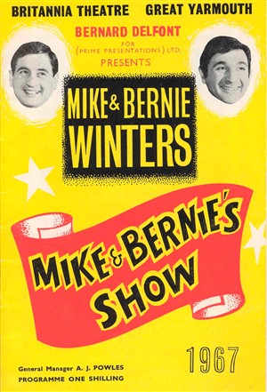 Photo:Programme for the Mike & Bernie Winters Show at the Britannia Theatre in 1967